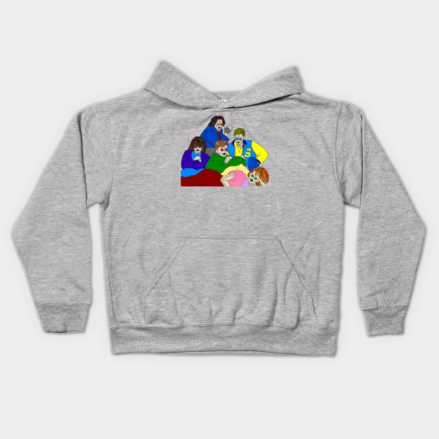 Breakfast Club Ragdolls Kids Hoodie by Sashibala